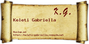 Keleti Gabriella névjegykártya