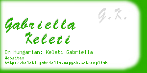 gabriella keleti business card